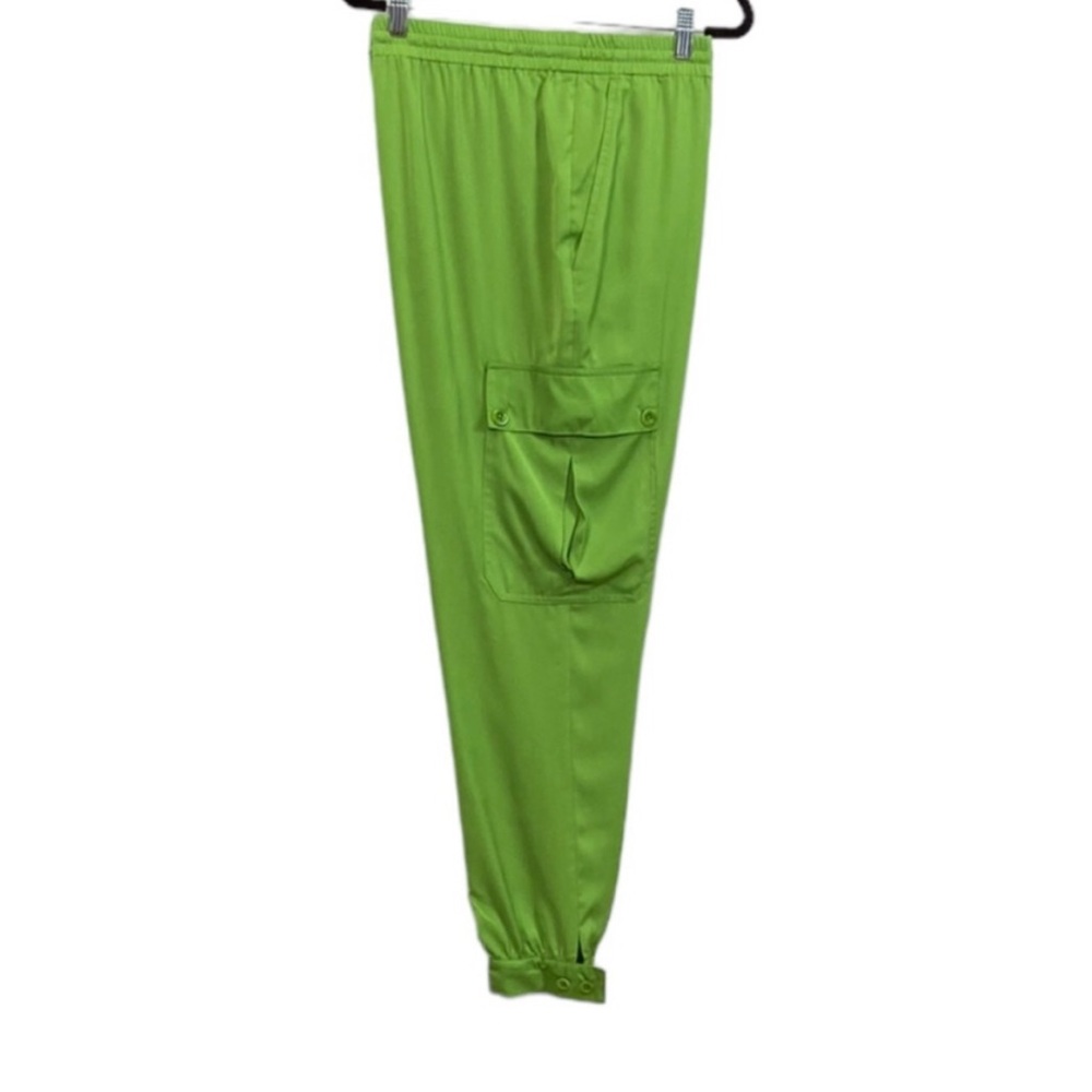 Lauren Ralph Lauren Charmeuse Green Cargo Jogger Draw String Relaxed Pants 14P - Picture 12 of 12
